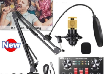 Complete Home Studio Recording Kit Mixer Condenser Microphone for Music Podcast