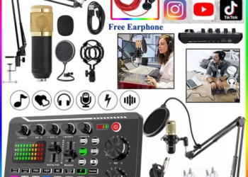 Complete Home Studio Recording Kits Mixer Condenser Microphone for Music Podcast