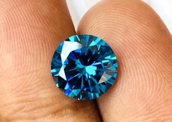 Natural Diamond 2 Ct CERTIFIED Round Cut Blue Color D Grade VVS1 +1 Free Gift