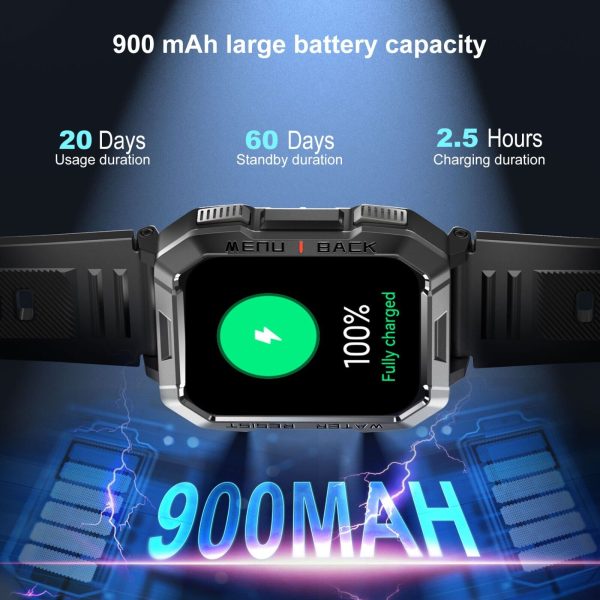 🔥Military Smart Watch for Men(Call Receive/Dial)Rugged Tactical Fitness Tracker - Image 7