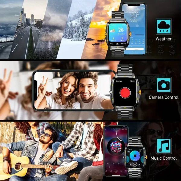 SL-TECH SMARTWATCH 1.96" 430mAh WATERPROOF BLUETOOTH Fitness for SAMSUNG/iPHONE - Image 5