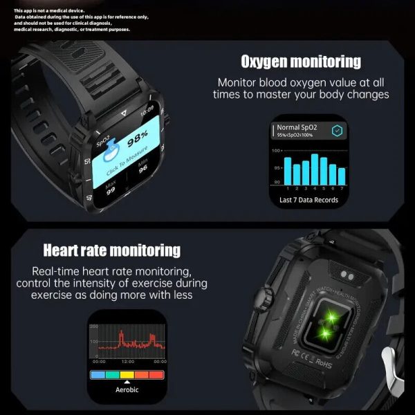 SL-TECH SMARTWATCH 1.96" 430mAh WATERPROOF BLUETOOTH Fitness for SAMSUNG/iPHONE - Image 6