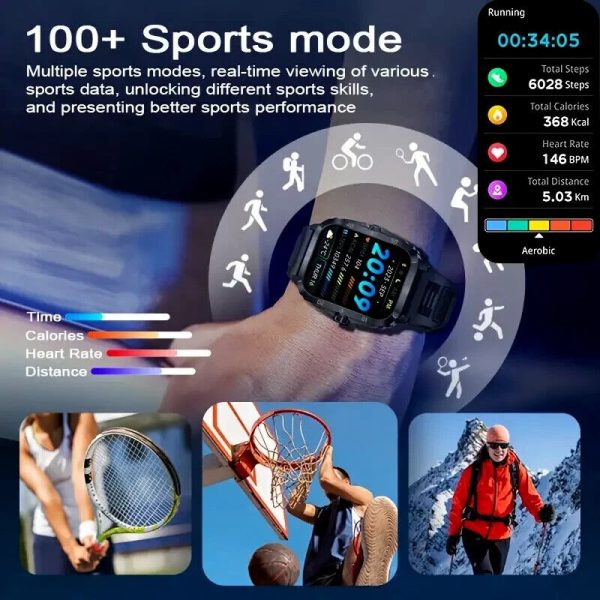 SL-TECH SMARTWATCH 1.96" 430mAh WATERPROOF BLUETOOTH Fitness for SAMSUNG/iPHONE - Image 8