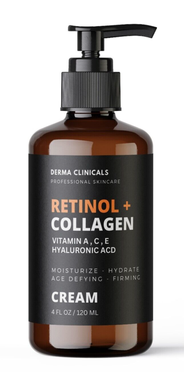 Retinol + Collagen, Hyaluronic Acid, Vitamin C AntiAging Wrinkle Serum Cream 4oz - Image 6