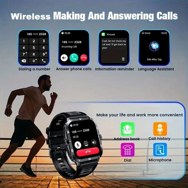 SL-TECH SMARTWATCH 1.96" 430mAh WATERPROOF BLUETOOTH Fitness for SAMSUNG/iPHONE - Image 16