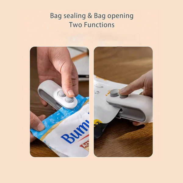 Mini Bag Sealer Rechargeable Bag Sealer 2 In 1 Bag Sealer Heat Seal With Cutter - Image 2