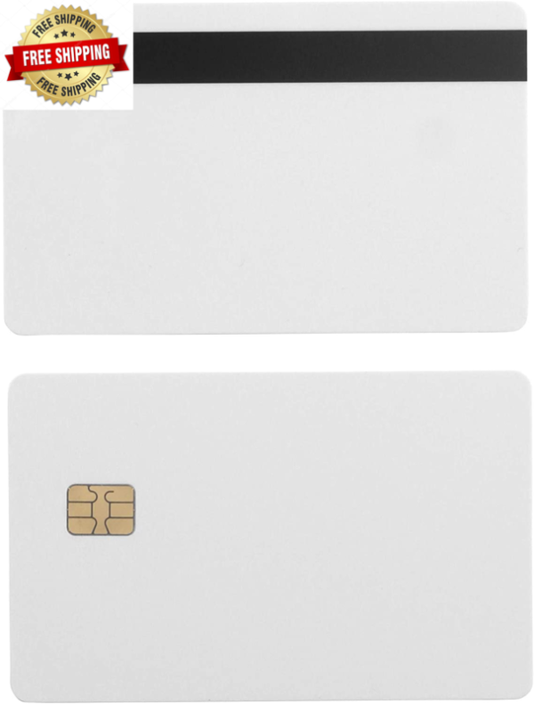 10 Pack Plastic Blank Chip Credit Card With Hico 2 Track Magnetic Stripe Sle4442