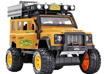 Land Rover Defender Camel Cup [Alloy Car Model] Simulation Ornaments Children’s Toy Car Gift Off-Road Vehicle