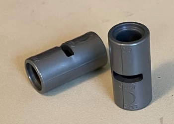 LEGO Parts Technic Pin Connector Round 2L w/ Slot 62462 Dark Gray [4 pieces]