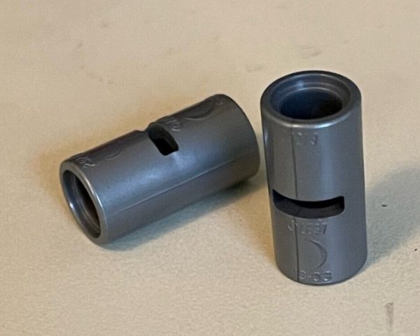 LEGO Parts Technic Pin Connector Round 2L w/ Slot 62462 Dark Gray [4 pieces]