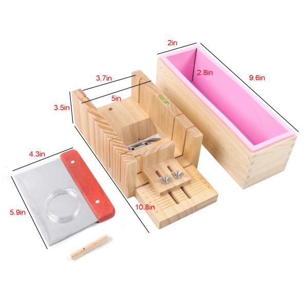 Soap Making silicone Mold Making Tool Wooden Soap cutter Mold - Image 3