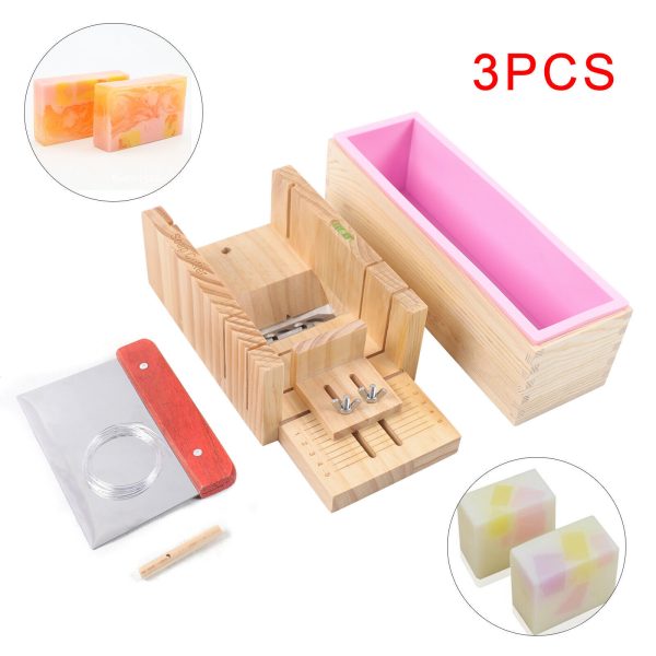 Soap Making silicone Mold Making Tool Wooden Soap cutter Mold - Image 4