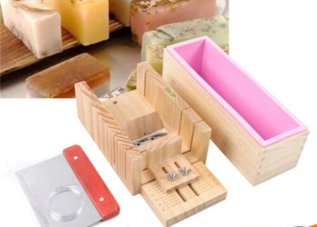 3pcs DIY Handmade Soap Making silicone Mold Making Tool Wooden Soap cutter Mold