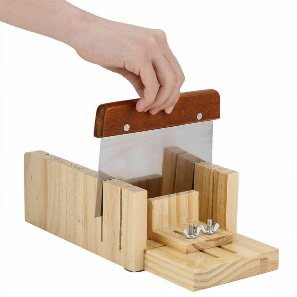 3pcs DIY Handmade Soap Making silicone Mold Making Tool Wooden Soap cutter Mold - Image 4