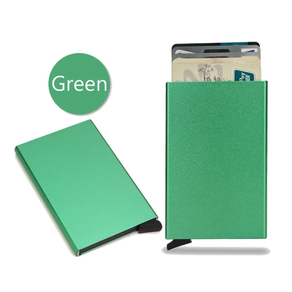 Rfid Smart Wallet Card Holder Metal Thin Slim Men Women Wallets Pop Up Minimalist Wallet Small Black Purse Vallet Walets for Men - Image 11